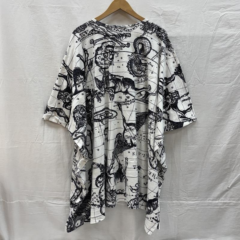 ヴィヴィアンウエストウッドマン Vivienne Westwood MAN Tシャツ 半袖 CONSTELLATION 星座 オーブ 総柄 オーバーサイズ Tシャツ VW-LP-76036 FREE 白 / ホワイト / white X 黒 / ブラック / black メンズ USED 古着 中古 50155106
