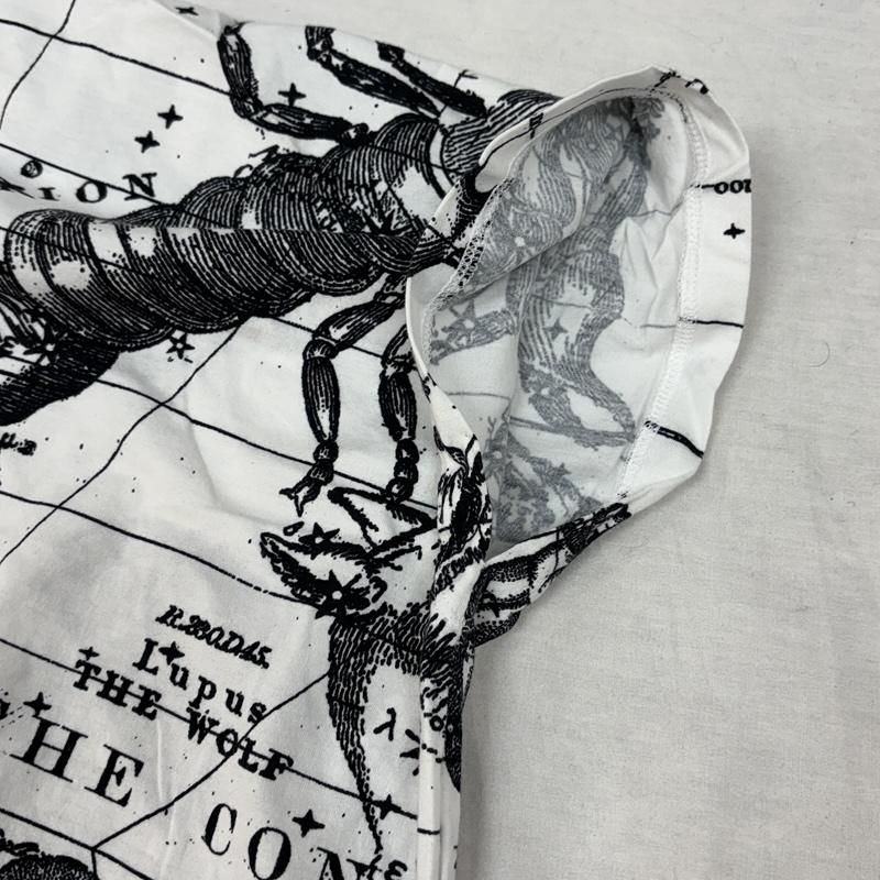ヴィヴィアンウエストウッドマン Vivienne Westwood MAN Tシャツ 半袖 CONSTELLATION 星座 オーブ 総柄 オーバーサイズ Tシャツ VW-LP-76036 FREE 白 / ホワイト / white X 黒 / ブラック / black メンズ USED 古着 中古 50155106