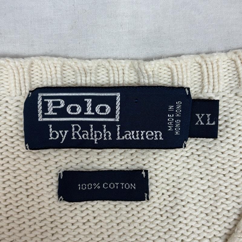 ポロバイラルフローレン Polo by RALPH LAUREN ニット、セーター 長袖 90年代 ビンテージ 香港製 コットン ニット セーター ビッグサイズ 90s VINTAGE XL メンズ USED 古着 中古 50155111