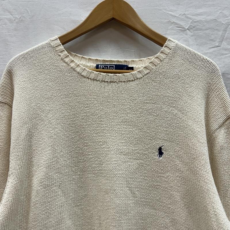 ポロバイラルフローレン Polo by RALPH LAUREN ニット、セーター 長袖 90年代 ビンテージ 香港製 コットン ニット セーター ビッグサイズ 90s VINTAGE XL メンズ USED 古着 中古 50155111