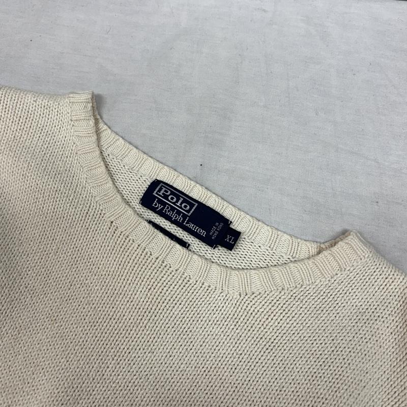 ポロバイラルフローレン Polo by RALPH LAUREN ニット、セーター 長袖 90年代 ビンテージ 香港製 コットン ニット セーター ビッグサイズ 90s VINTAGE XL メンズ USED 古着 中古 50155111