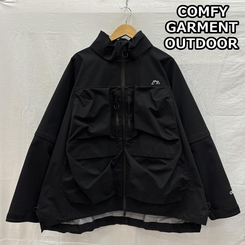 コムフィアウトドアガーメント COMFY OUTDOOR GARMENT ジャケット、上着 ジャンパー、ブルゾン GUIDE SHELL MOD COEXIST フード収納 ナイロン シェル ジャケット CMF2402-J11C L 黒 / ブラック / black メンズ USED 古着 中古 50155113