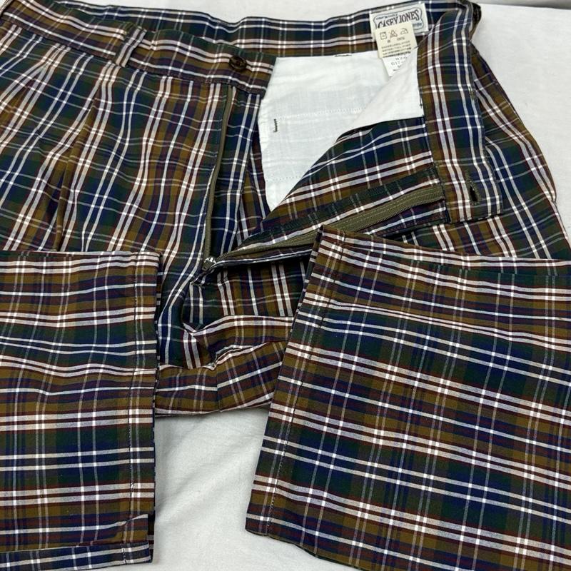 ラングラー Wrangler ボトムス ボトムス 90年代 ビンテージ 日本製 CASEY JONES チェック 2タック トラウザー パンツ 90s VINTAGE 34インチ チェック メンズ USED 古着 中古 50155117