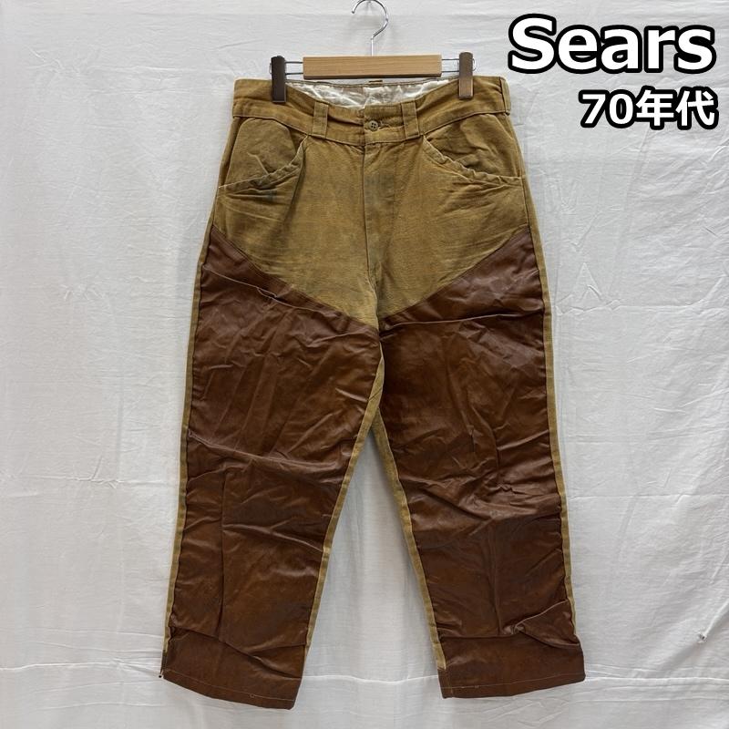 シアーズ SEARS パンツ ワークパンツ、ペインターパンツ 70年代 ビンテージ ダック ナイロン切替 ハンティング パンツ 42TALON 70s VINTAGE - メンズ USED 古着 中古 50155118