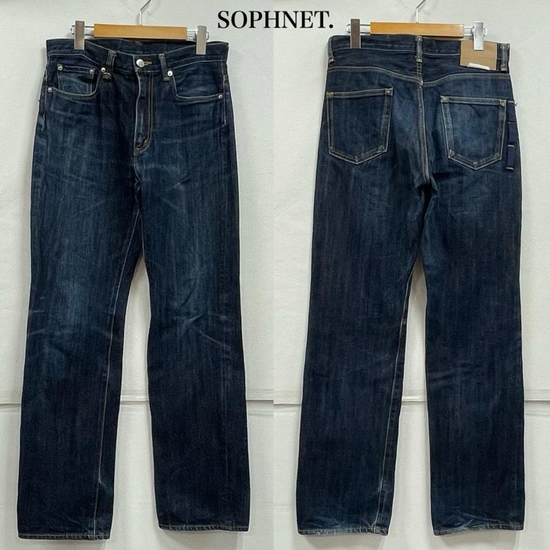 ソフネット SOPHNET. パンツ デニム、ジーンズ デニム ジーンズ インディゴ 濃紺 日本製 SOPH-70072 ジッパーフライ S 無地 インディゴ / インディゴ / Indigo メンズ USED 古着 中古 50155125