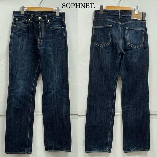 ソフネット SOPHNET. パンツ デニム、ジーンズ デニム ジーンズ インディゴ 濃紺 日本製 SOPH-70072 ジッパーフライ S 無地 インディゴ / インディゴ / Indigo メンズ USED 古着 中古 50155125