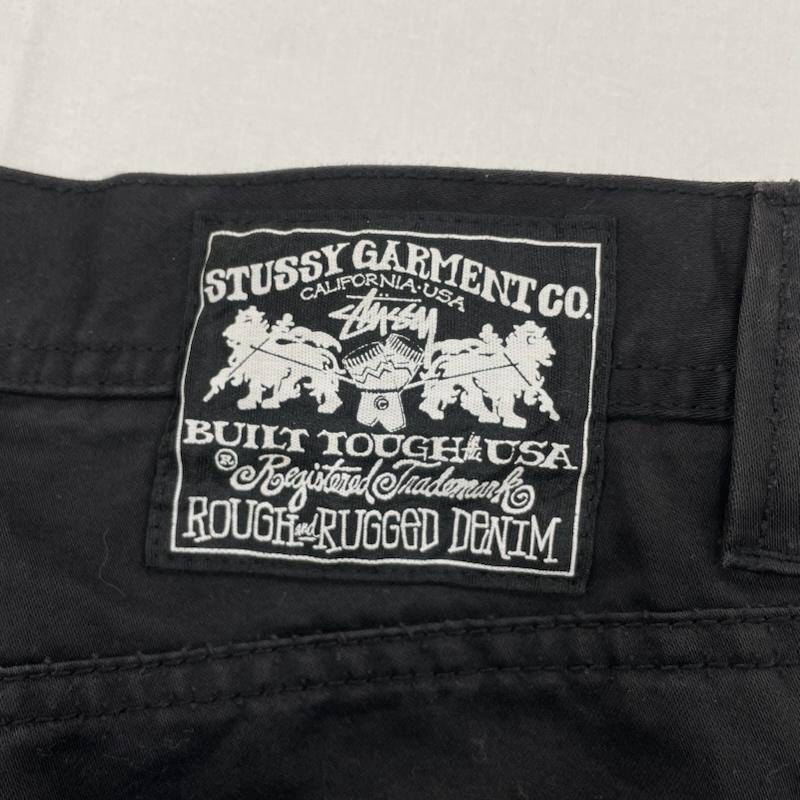 ステューシー STUSSY パンツ ワークパンツ、ペインターパンツ old オールド カーゴパンツ ボタンフライ ダブルニー ペインター ストレート ワーク 34 無地 黒 / ブラック / black メンズ USED 古着 中古 50155127