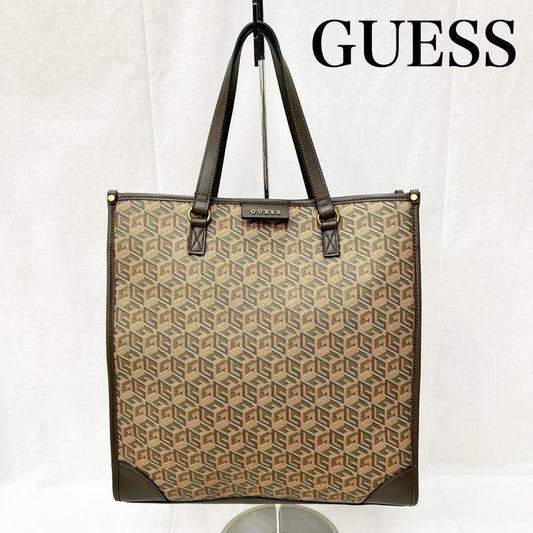 ゲス Guess トートバッグ トートバッグ EDERLO Tote BAG G総柄 brown 縦型トートバッグ - 総柄 茶 / ブラウン / brown レディース USED 古着 中古 50155136