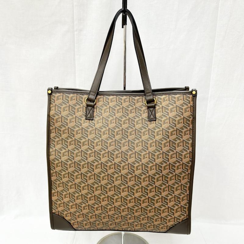 ゲス Guess トートバッグ トートバッグ EDERLO Tote BAG G総柄 brown 縦型トートバッグ - 総柄 茶 / ブラウン / brown レディース USED 古着 中古 50155136