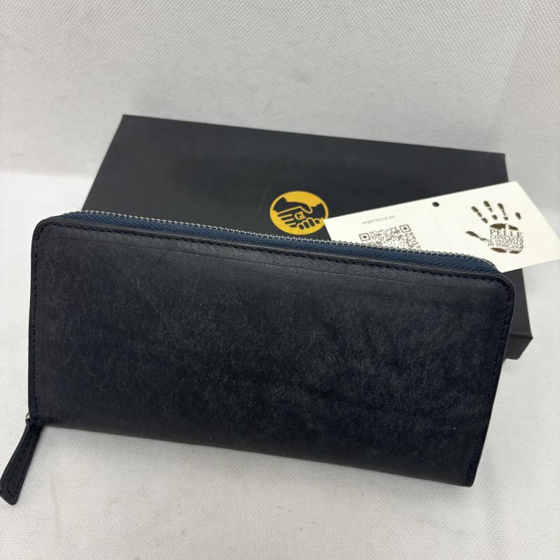レザー レザー 財布 長財布 レザーウォレット ブライドルレザー タンニン なめし革 - 黒 / ブラック / black メンズ USED 古着 中古 50155138