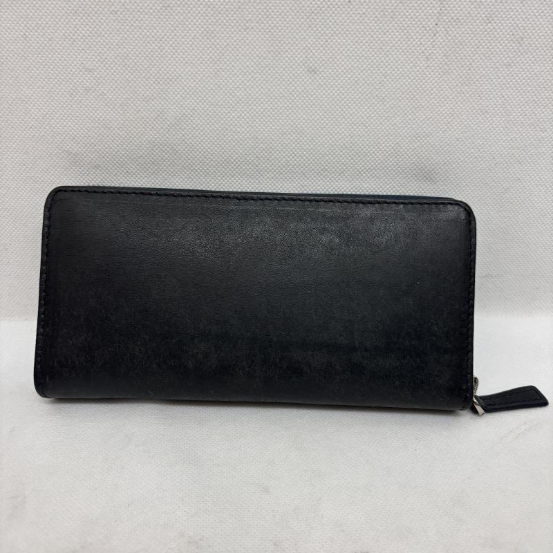 レザー レザー 財布 長財布 レザーウォレット ブライドルレザー タンニン なめし革 - 黒 / ブラック / black メンズ USED 古着 中古 50155138