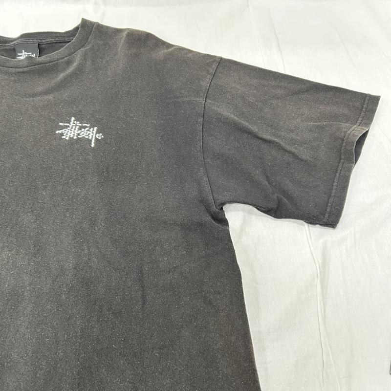ステューシー STUSSY Tシャツ 半袖 ドットロゴプリントTシャツ black XL MEXICO製 XL ロゴ、文字 X ドット 黒 / ブラック / black X 白 / ホワイト / white メンズ USED 古着 中古 50155139