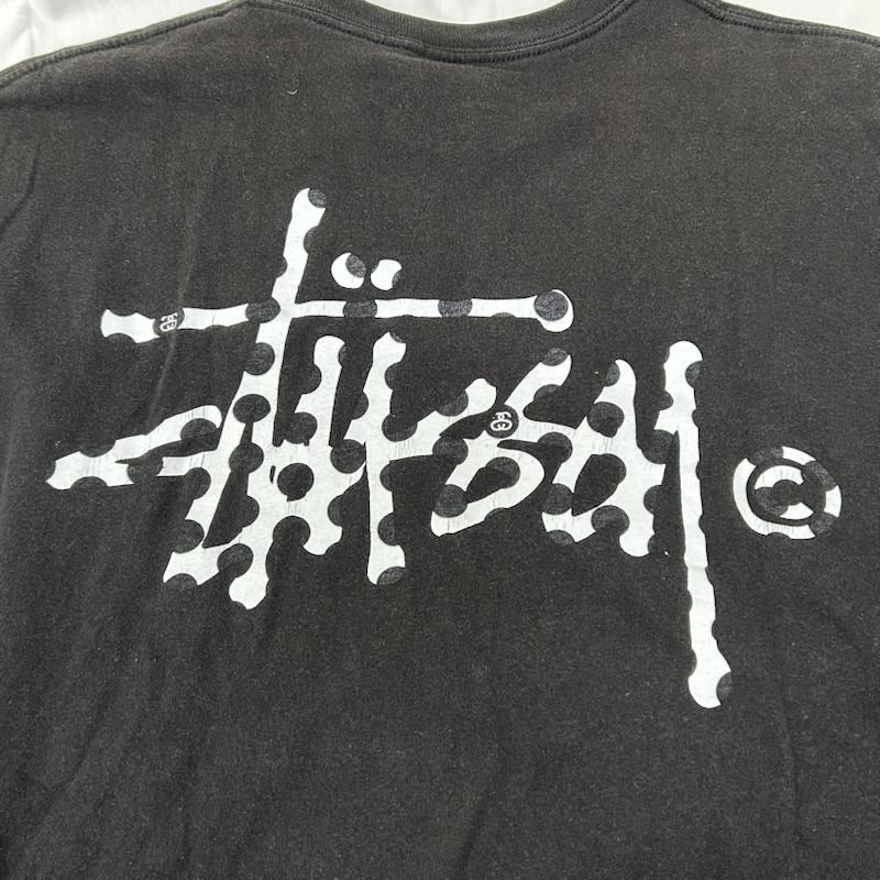 ステューシー STUSSY Tシャツ 半袖 ドットロゴプリントTシャツ black XL MEXICO製 XL ロゴ、文字 X ドット 黒 / ブラック / black X 白 / ホワイト / white メンズ USED 古着 中古 50155139