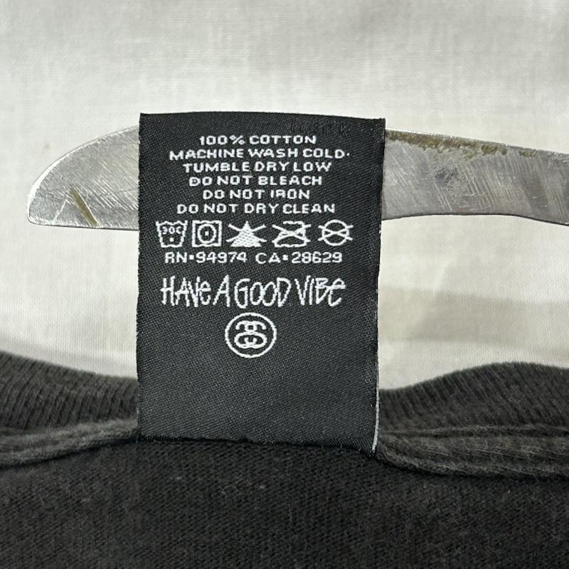 ステューシー STUSSY Tシャツ 半袖 ドットロゴプリントTシャツ black XL MEXICO製 XL ロゴ、文字 X ドット 黒 / ブラック / black X 白 / ホワイト / white メンズ USED 古着 中古 50155139