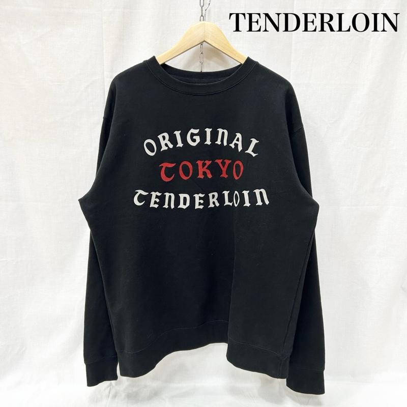 テンダーロイン TENDERLOIN トレーナー 長袖 直営店限定 ORIGINAL TOKYO TENDERLOIN プリントスウェット black L L プリント 黒 / ブラック / black メンズ USED 古着 中古 50155145