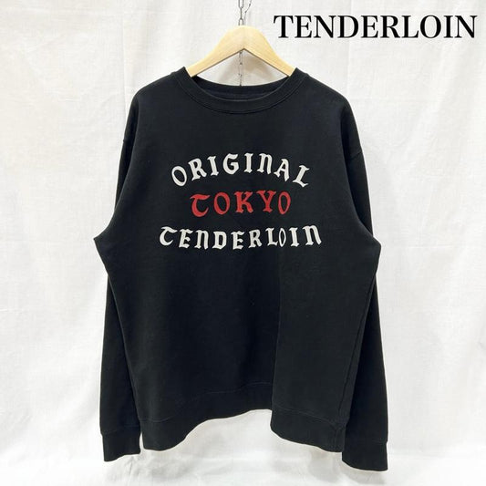 テンダーロイン TENDERLOIN トレーナー 長袖 直営店限定 ORIGINAL TOKYO TENDERLOIN プリントスウェット black L L プリント 黒 / ブラック / black メンズ USED 古着 中古 50155145