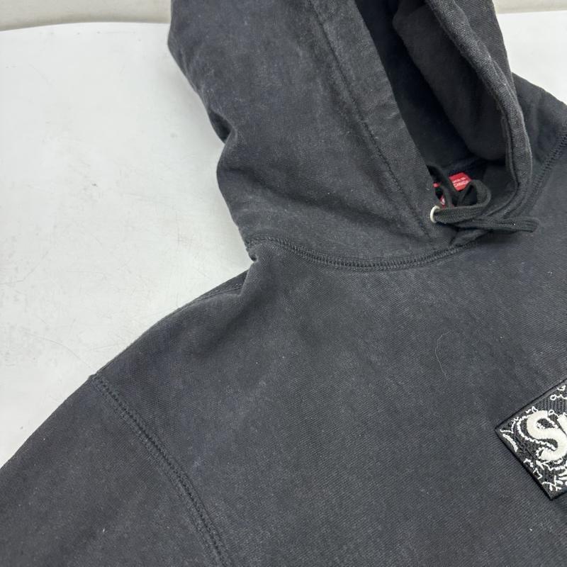 シュプリーム Supreme パーカー 長袖 19AW Bandana Box Logo Hooded Sweatshirt ロゴ 刺繍 パーカー L 黒 / ブラック / black メンズ USED 古着 中古 50155150