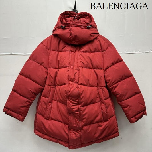 バレンシアガ BALENCIAGA ジャケット、上着 ジャンパー、ブルゾン New Swing Puffer 中綿 ナイロン ジャケット 555346 tyd33 36 赤 / レッド / red レディース USED 古着 中古 50155151