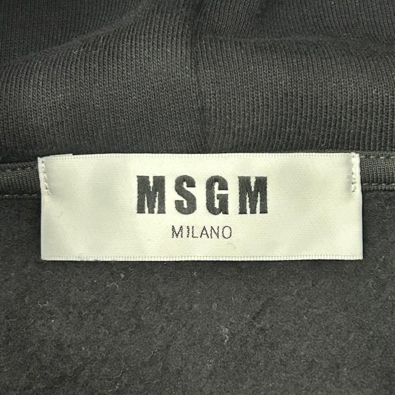 エムエスジーエム MSGM パーカー 長袖 ビックMSGMロゴパーカー プルオーバーフーディー black XS XS ロゴ、文字 X プリント 黒 / ブラック / black X 白 / ホワイト / white X 赤 / レッド / red メンズ USED 古着 中古 50155155