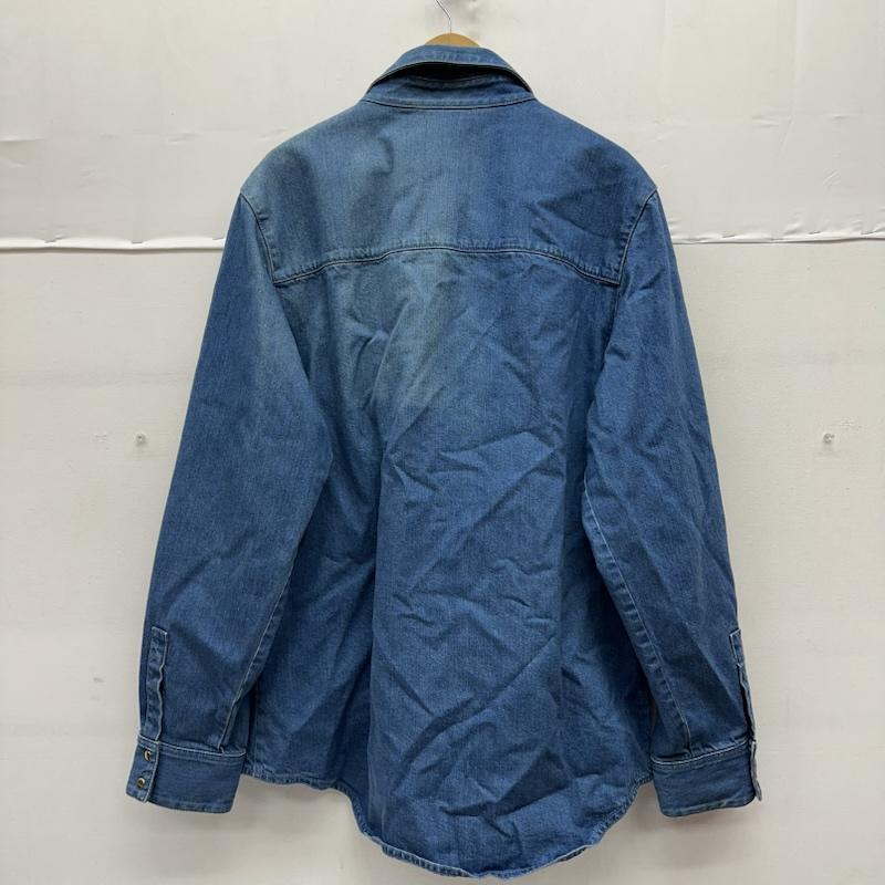 グッチ GUCCI シャツ、ブラウス 長袖 21ss ウェブライン ビット デザイン デニム シャツ 626480 XDBCG 46 インディゴ / インディゴ / Indigo メンズ USED 古着 中古 50155164