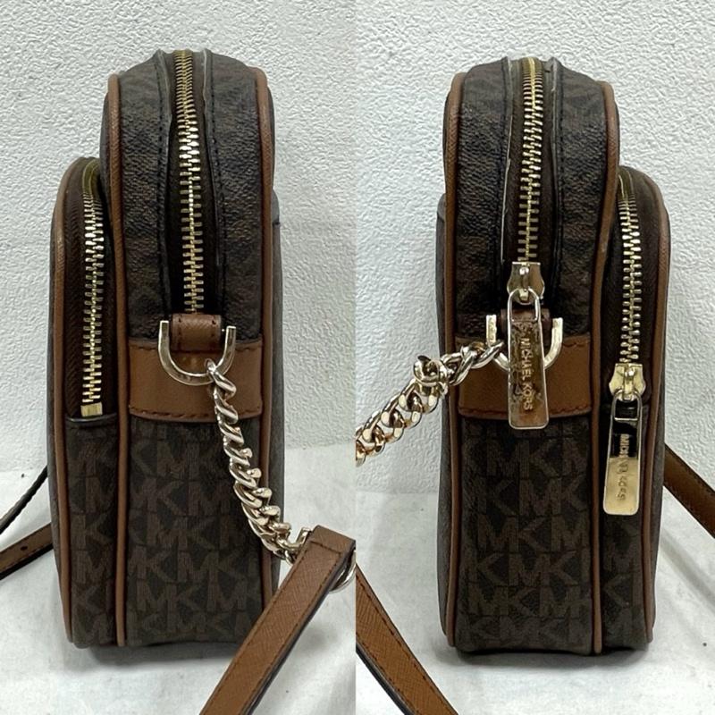 マイケルコース MICHAEL KORS ショルダーバッグ ショルダーバッグ ショルダーバッグ ロゴ チェーン シグネチャー レザー - ロゴ、文字 X 総柄 X プリント 茶 / ブラウン / brown X 金 / ゴールド / gold color レディース USED 古着 中古 50155166
