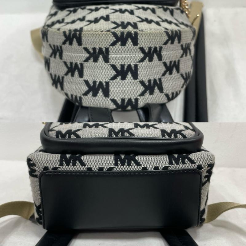 マイケルコース MICHAEL KORS リュックサック、デイパック リュックサック、デイバッグ ミニ リュック バックパック MK 総柄 ロゴ ポーチ付き チェーン - ロゴ、文字 黒 / ブラック / black X 灰 / グレー / gray X 金 / ゴールド / gold color レディース USED 古着 中古 50155168