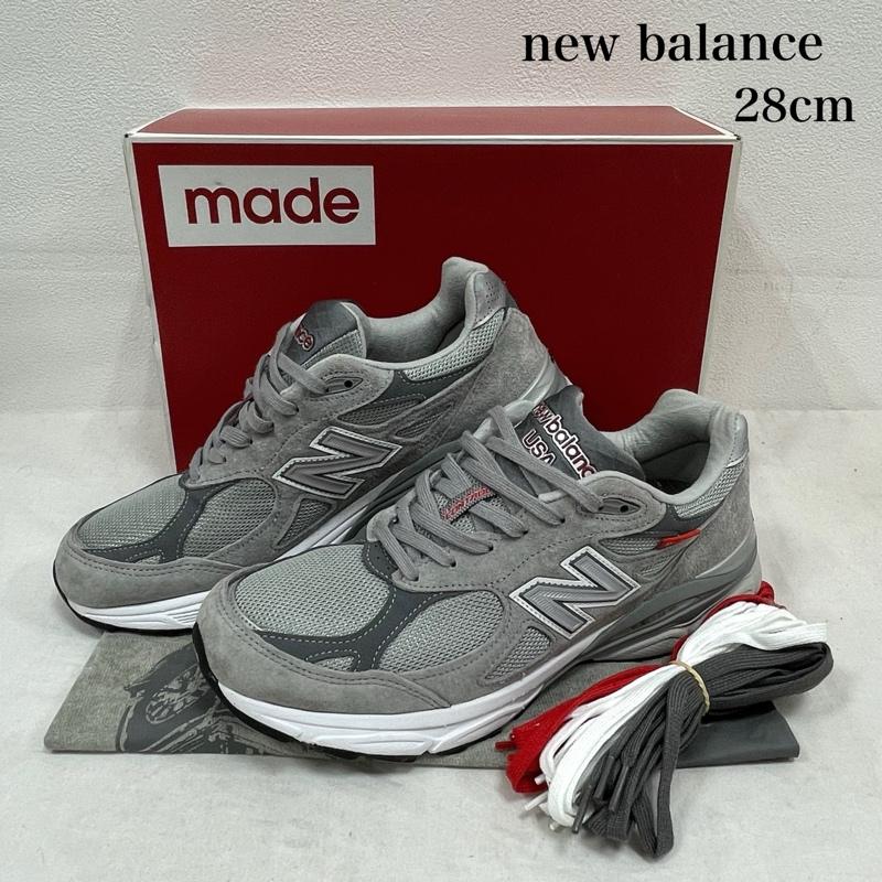 ニューバランス New Balance スニーカー スニーカー M990VS3 VERSION3 40周年 MADE IN USA ウルヴァリン製 ピッグ スエード メッシュ ENCAP スニーカー 28.0cm ロゴ、文字 灰 / グレー / gray メンズ USED 古着 中古 50155177
