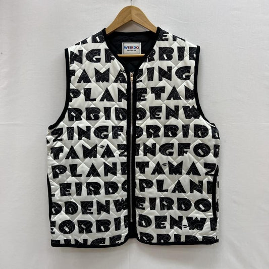 ウィアード WEIRDO ベスト ベスト ダイヤモンド ステッチ プラネット キルティングベスト XL 白 / ホワイト / white メンズ USED 古着 中古 50155181