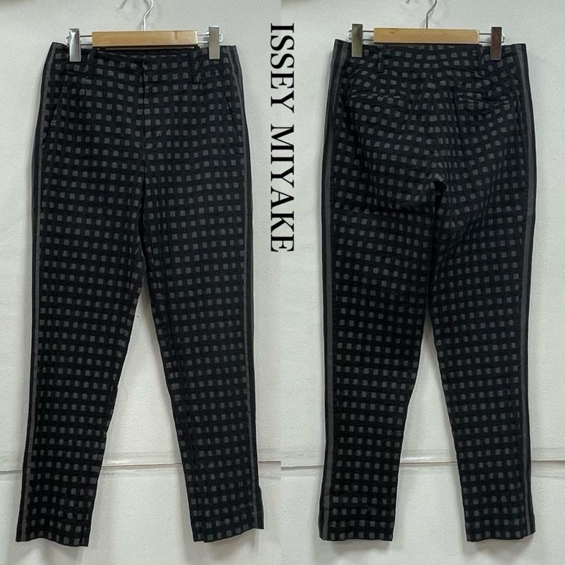 イッセイミヤケハート ISSEY MIYAKE Haat パンツ ワークパンツ、ペインターパンツ チェック柄 パンツ ストレッチ ジッパーフライ 3 チェック チャコールグレー / チャコールグレー / X 黒 / ブラック / black レディース USED 古着 中古 50155199