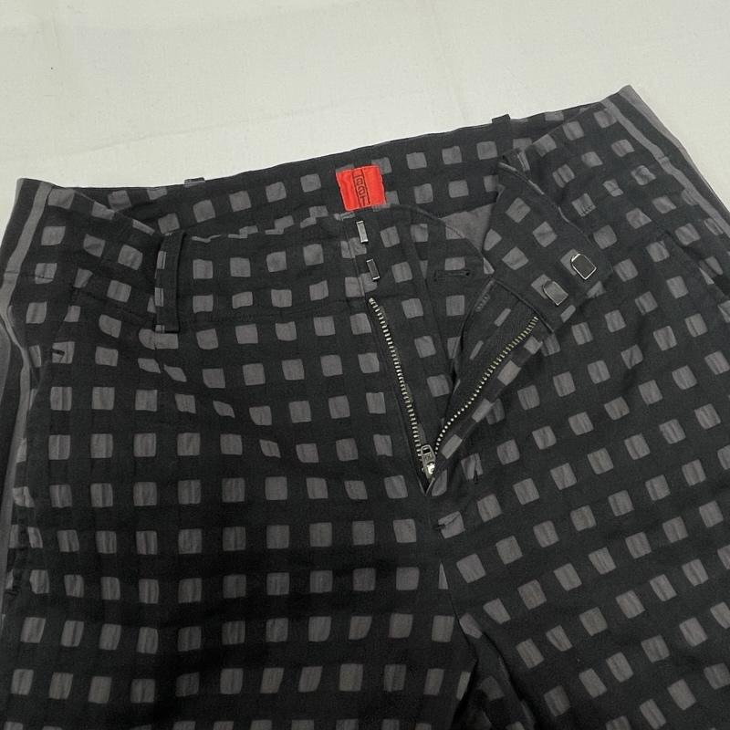 イッセイミヤケハート ISSEY MIYAKE Haat パンツ ワークパンツ、ペインターパンツ チェック柄 パンツ ストレッチ ジッパーフライ 3 チェック チャコールグレー / チャコールグレー / X 黒 / ブラック / black レディース USED 古着 中古 50155199
