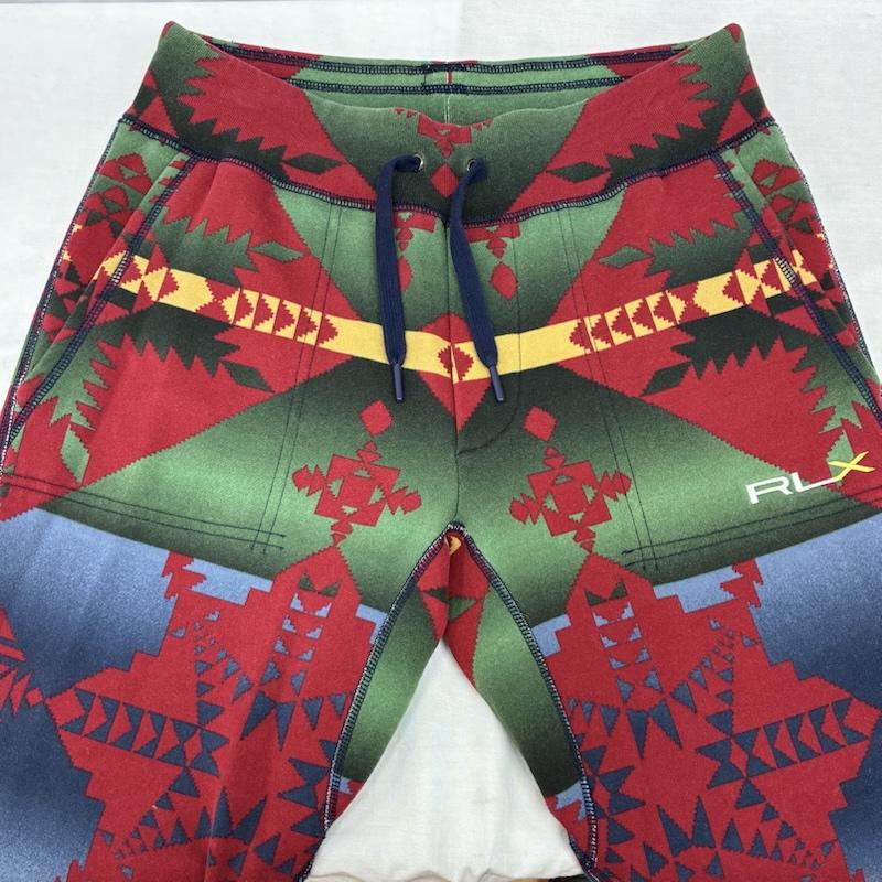 ラルフローレン RALPHLAUREN ボトムス ボトムス RLX ネイティブ柄 イージー スウェットパンツ - 総柄 X ネイティブ柄 X ロゴ、文字 X 刺繍 マルチカラー / マルチカラー / multicolor メンズ USED 古着 中古 50155214