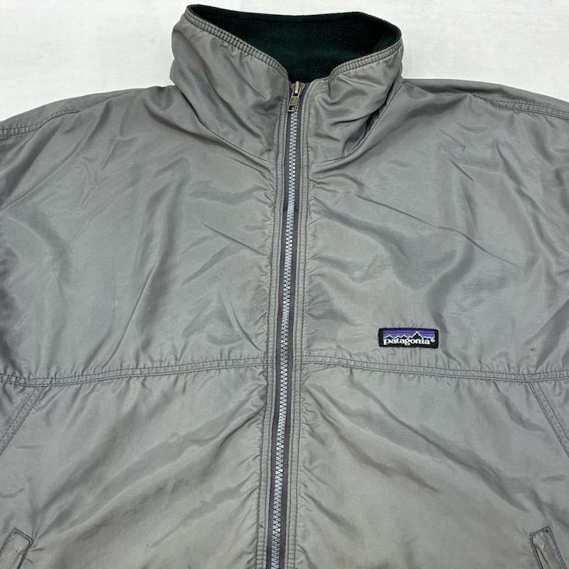 パタゴニア patagonia ジャケット、上着 ジャンパー、ブルゾン 90s USA製 シェルド シンチラ ジャケット フリース ライナー オールド ヴィンテージ M ワンポイント X ロゴ、文字 灰 / グレー / gray X 緑 / グリーン / green メンズ USED 古着 中古 50155215