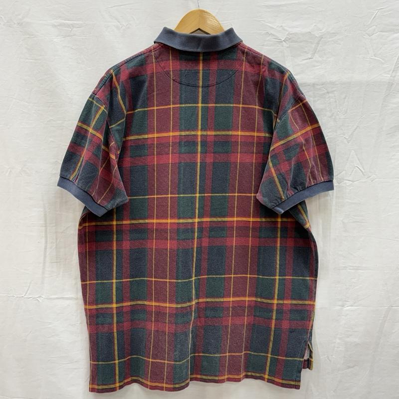 ポロバイラルフローレン Polo by RALPH LAUREN ポロシャツ 半袖 90年代 ビンテージ USA製 チェック 鹿の子 ポロシャツ 90s VINTAGE L チェック メンズ USED 古着 中古 50155220