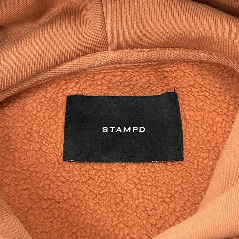 スタンプド STAMPD パーカー 長袖 BASE HOODIE 裏起毛 プルパーカー ジップ ワイドシルエット オレンジ M ロゴ、文字 X 無地 橙 / オレンジ / orange メンズ USED 古着 中古 50155254