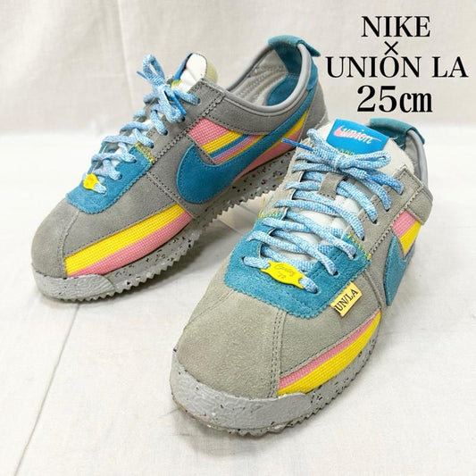 ナイキ NIKE スニーカー スニーカー DR1413-002 Union × Nike Cortez Light Smoke US:7/JPN25cm US：7 ロゴ、文字 灰 / グレー / gray X 桃 / ピンク / pink X 水色 / ライトブルー / メンズ USED 古着 中古 50155264