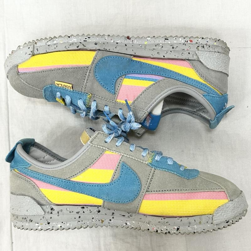 ナイキ NIKE スニーカー スニーカー DR1413-002 Union × Nike Cortez Light Smoke US:7/JPN25cm US：7 ロゴ、文字 灰 / グレー / gray X 桃 / ピンク / pink X 水色 / ライトブルー / メンズ USED 古着 中古 50155264