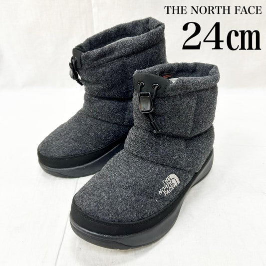 ザノースフェイス THE NORTH FACE アウトドアシューズ アウトドアシューズ nfw51979 W Nuptse Bootie Wool V short チャコールグレー US7/24cm US：7 ロゴ、文字 チャコールグレー / チャコールグレー / レディース USED 古着 中古 50155268
