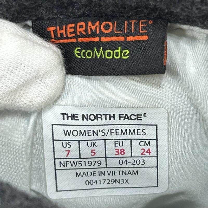 ザノースフェイス THE NORTH FACE アウトドアシューズ アウトドアシューズ nfw51979 W Nuptse Bootie Wool V short チャコールグレー US7/24cm US：7 ロゴ、文字 チャコールグレー / チャコールグレー / レディース USED 古着 中古 50155268