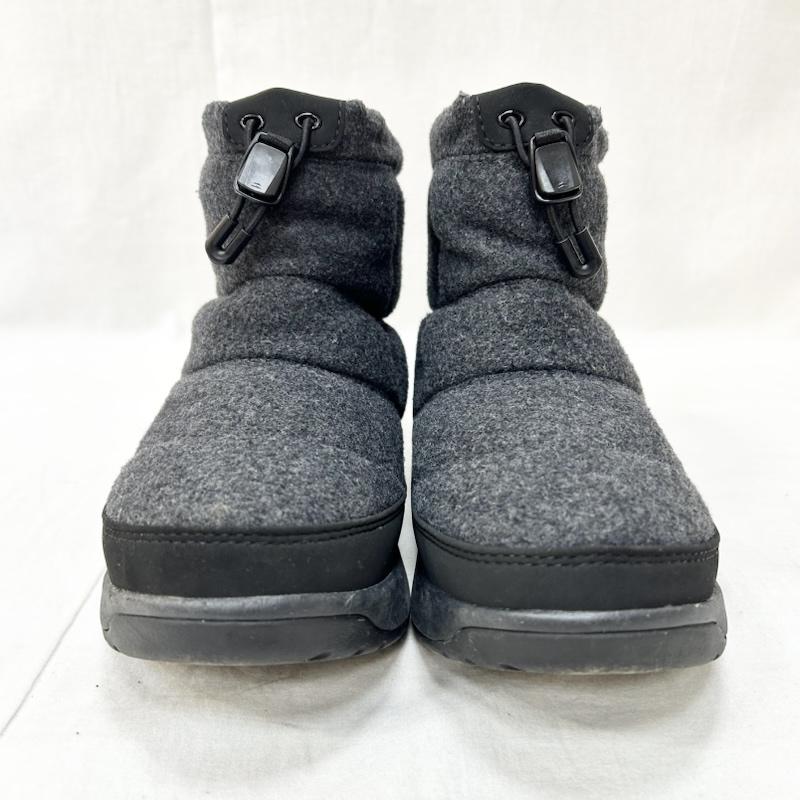 ザノースフェイス THE NORTH FACE アウトドアシューズ アウトドアシューズ nfw51979 W Nuptse Bootie Wool V short チャコールグレー US7/24cm US：7 ロゴ、文字 チャコールグレー / チャコールグレー / レディース USED 古着 中古 50155268