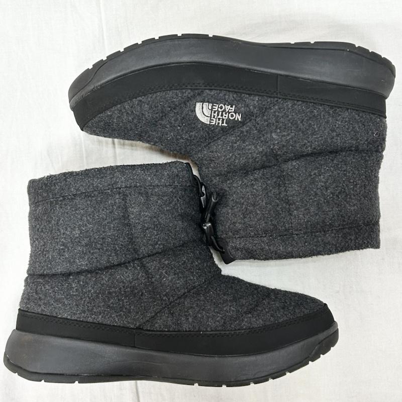 ザノースフェイス THE NORTH FACE アウトドアシューズ アウトドアシューズ nfw51979 W Nuptse Bootie Wool V short チャコールグレー US7/24cm US：7 ロゴ、文字 チャコールグレー / チャコールグレー / レディース USED 古着 中古 50155268