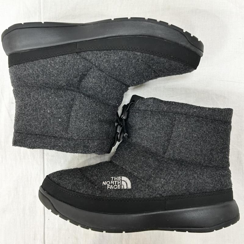 ザノースフェイス THE NORTH FACE アウトドアシューズ アウトドアシューズ nfw51979 W Nuptse Bootie Wool V short チャコールグレー US7/24cm US：7 ロゴ、文字 チャコールグレー / チャコールグレー / レディース USED 古着 中古 50155268