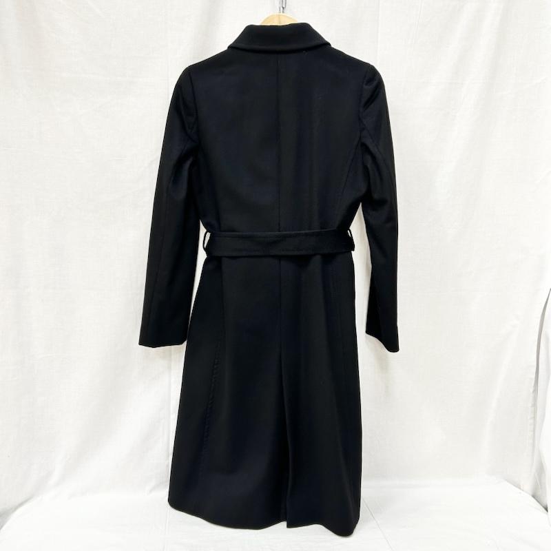イネド INED コート コート一般 カシミヤ100％ シンプルロングコート ベルト付き 9号 9号 無地 黒 / ブラック / black レディース USED 古着 中古 50155270