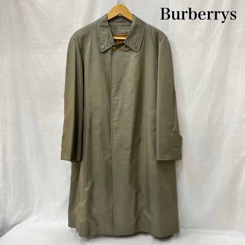 古着 USED コート コート一般 BURBERRYS  バーバリーズ ノバチェック ライナー付きステンカラーコート シルク混 カシミヤ c-tk83 - 無地 X チェック カーキ / カーキ / khaki メンズ USED 古着 中古 50155272