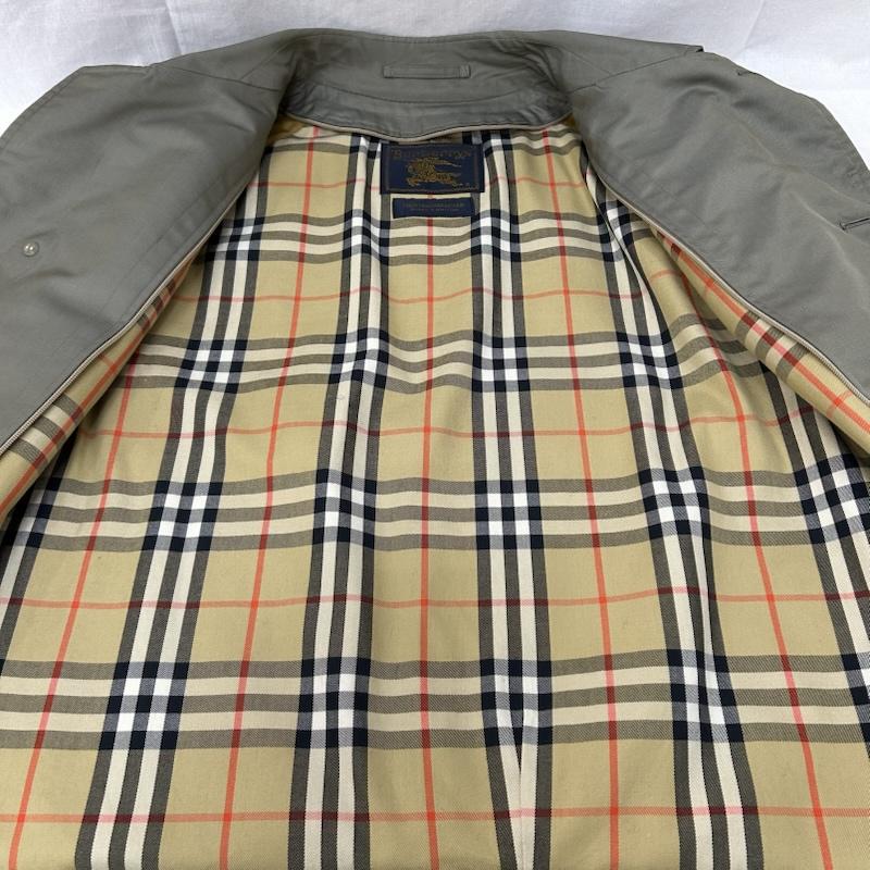 古着 USED コート コート一般 BURBERRYS  バーバリーズ ノバチェック ライナー付きステンカラーコート シルク混 カシミヤ c-tk83 - 無地 X チェック カーキ / カーキ / khaki メンズ USED 古着 中古 50155272