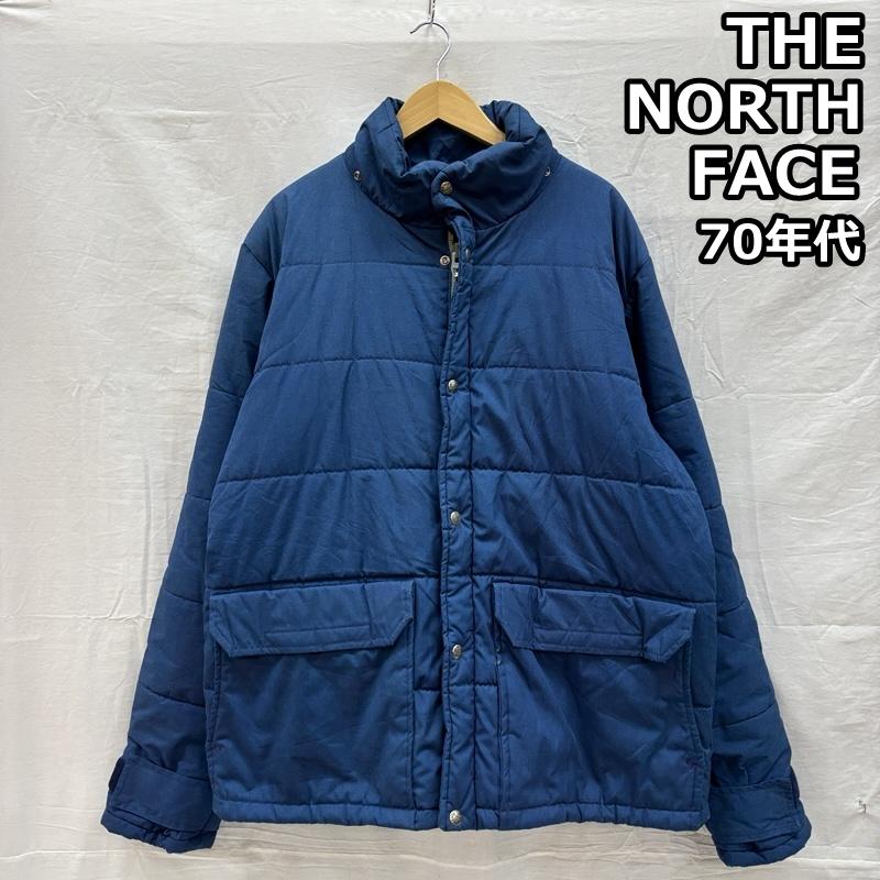 ザノースフェイス THE NORTH FACE ジャケット、上着 ダウンジャケット 70年代 ビンテージ 茶タグ ケアタグ付 ダウン ジャケット TALON ZIP フード付属無し 70s VINTAGE XL 青 / ブルー / blue メンズ USED 古着 中古 50155278