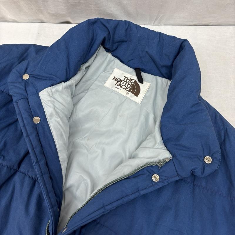 ザノースフェイス THE NORTH FACE ジャケット、上着 ダウンジャケット 70年代 ビンテージ 茶タグ ケアタグ付 ダウン ジャケット TALON ZIP フード付属無し 70s VINTAGE XL 青 / ブルー / blue メンズ USED 古着 中古 50155278