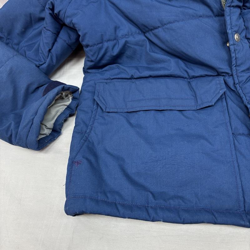 ザノースフェイス THE NORTH FACE ジャケット、上着 ダウンジャケット 70年代 ビンテージ 茶タグ ケアタグ付 ダウン ジャケット TALON ZIP フード付属無し 70s VINTAGE XL 青 / ブルー / blue メンズ USED 古着 中古 50155278
