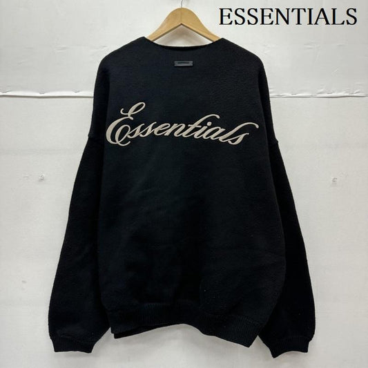 エッセンシャルズ ESSENTIALS ニット、セーター 長袖 25AW WAFFLE CREWNECK SWEATER ワッフル クルーネック ニット L 黒 / ブラック / black メンズ USED 古着 中古 50155279