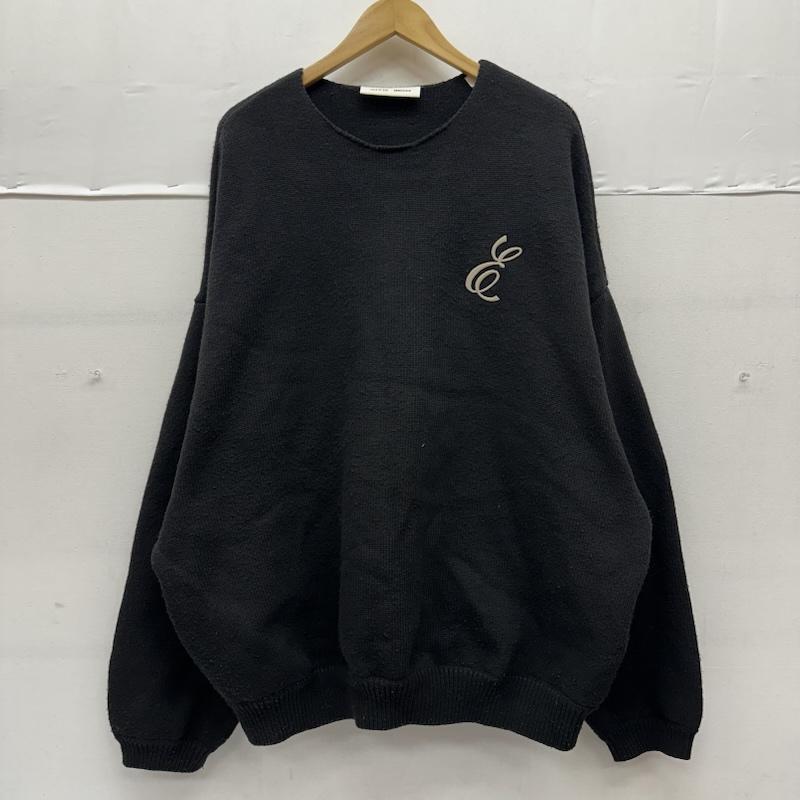 エッセンシャルズ ESSENTIALS ニット、セーター 長袖 25AW WAFFLE CREWNECK SWEATER ワッフル クルーネック ニット L 黒 / ブラック / black メンズ USED 古着 中古 50155279