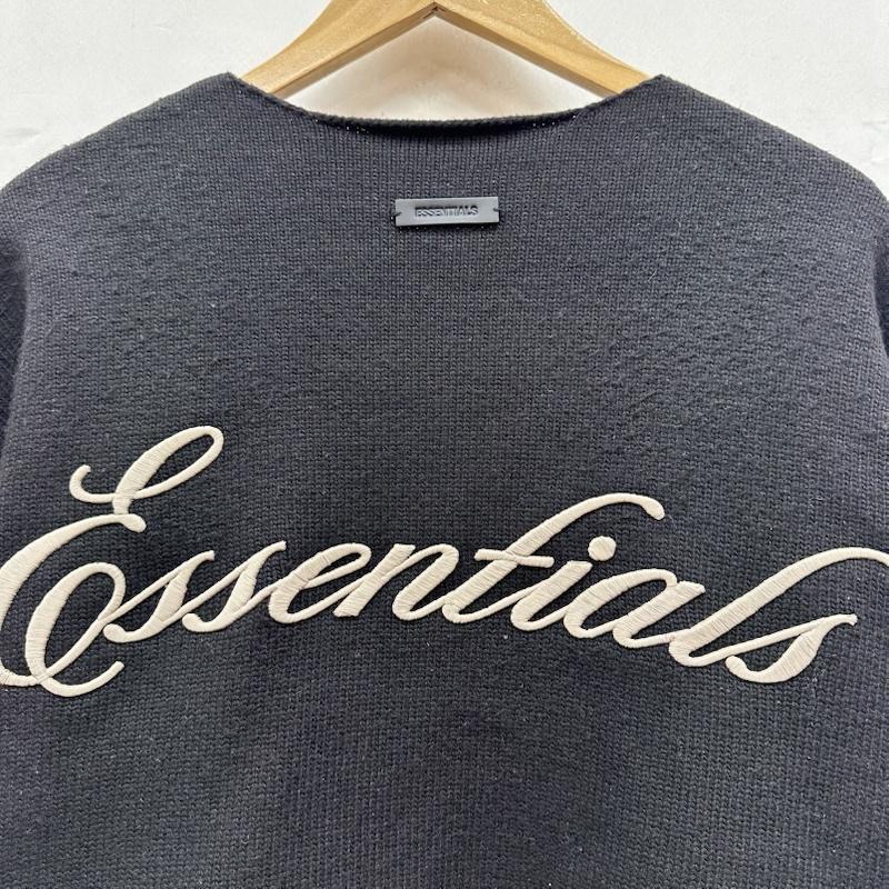 エッセンシャルズ ESSENTIALS ニット、セーター 長袖 25AW WAFFLE CREWNECK SWEATER ワッフル クルーネック ニット L 黒 / ブラック / black メンズ USED 古着 中古 50155279